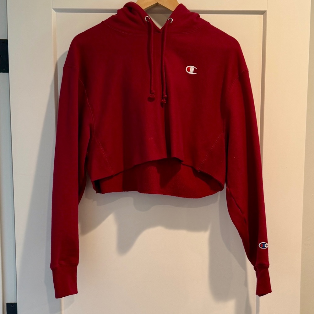 Champion reverse weave XS cropped cut off hoodie